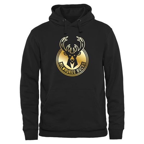 Milwaukee Bucks Gold Collection Pullover Black Hoodie Milwaukee Bucks Gold Collection Pullover Black Hoodie